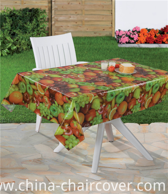 Full Colors PVC Printed Patterns Transparent Tablecloth and Easy to Clean for Home/Party